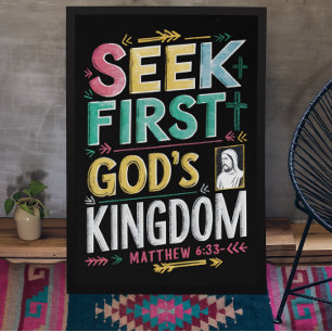 Radiant Pursuit of God: Seek First Gods Kingdom Poster