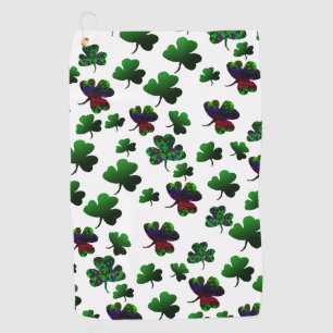 Radiant Rainbow Shamrock Golf Towel