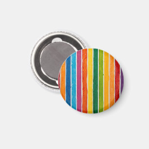 Radiant Rainbow Stripes Magnet
