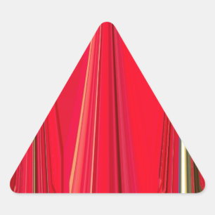 Radiant Red Elegance: Beautiful Star Design Triangle Sticker