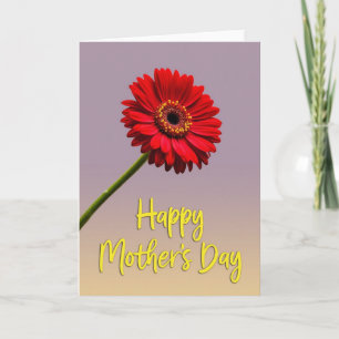 Radiant Red Flower Card