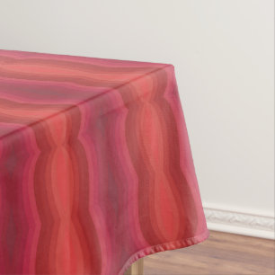 Radiant Reds Carnival Funhouse Distorted Mirror Tablecloth