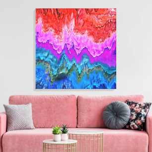 "Radiant Reflection" Colourful Abstract Art Canvas Print
