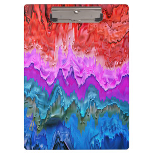 "Radiant Reflection" Colourful Abstract Art  Clipboard