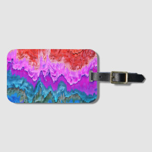 "Radiant Reflection" Colourful Abstract Art  Luggage Tag