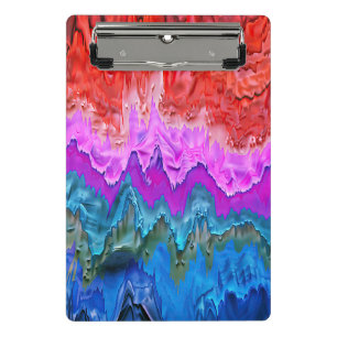 "Radiant Reflection" Colourful Abstract Art  Mini Clipboard