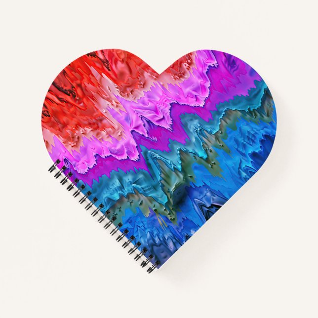 "Radiant Reflection" Colourful Abstract Art  Notebook (Front)