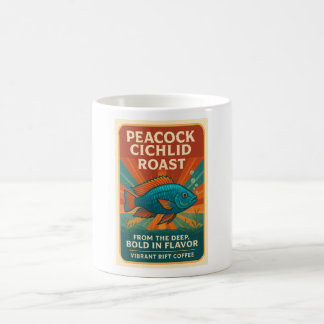 Radiant Rift Roast – Peacock Cichlid Coffee Mug