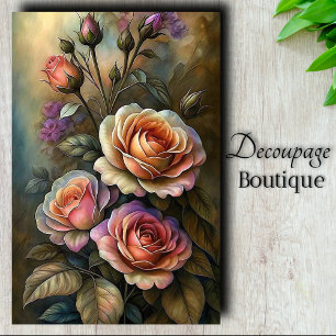 Radiant Rose Art Decoupage Tissue Paper