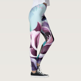 Radiant Roses: Perfectly Pink and Purple Petals Leggings