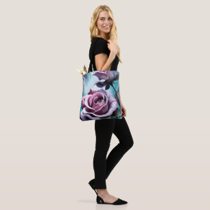 Radiant Roses: Perfectly Pink and Purple Petals Tote Bag