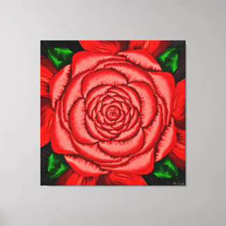 Radiant Ruby Rose Canvas Print