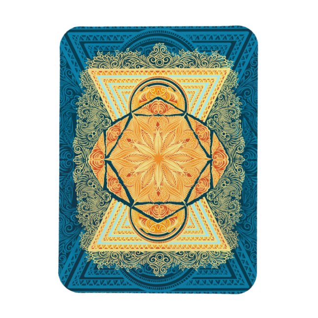 Radiant Sacred Geometry Mandala Magnet (Vertical)