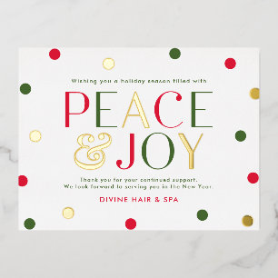 Radiant Season FOIL Business Holiday Postcard