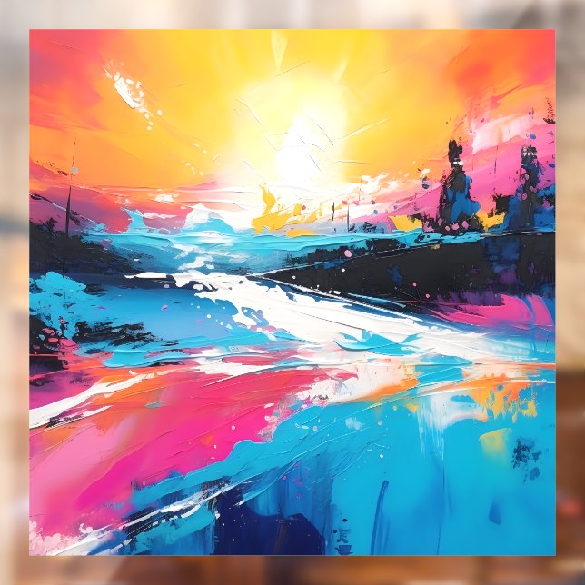 Radiant Serenity: Abstract Sunset Reflections (Sheet 2)