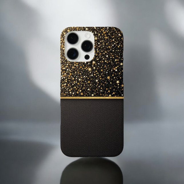 Radiant Shield  (Glitter - gold - Leather) Case-Mate iPhone Case (Creator Uploaded)