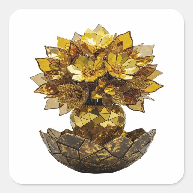Radiant Silver Abstract Craft Sticker (Front)
