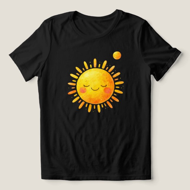 Radiant Smiling Sun – Joyful Women’s Tee (Design Front)