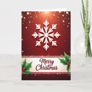 Radiant Snowflake Christmas Card