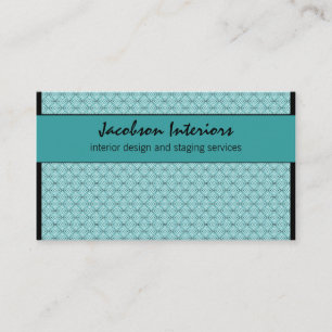 Radiant Sophistication Business Card, Turquoise Card