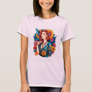Radiant Soul – Floral Queen Vibes T-Shirt