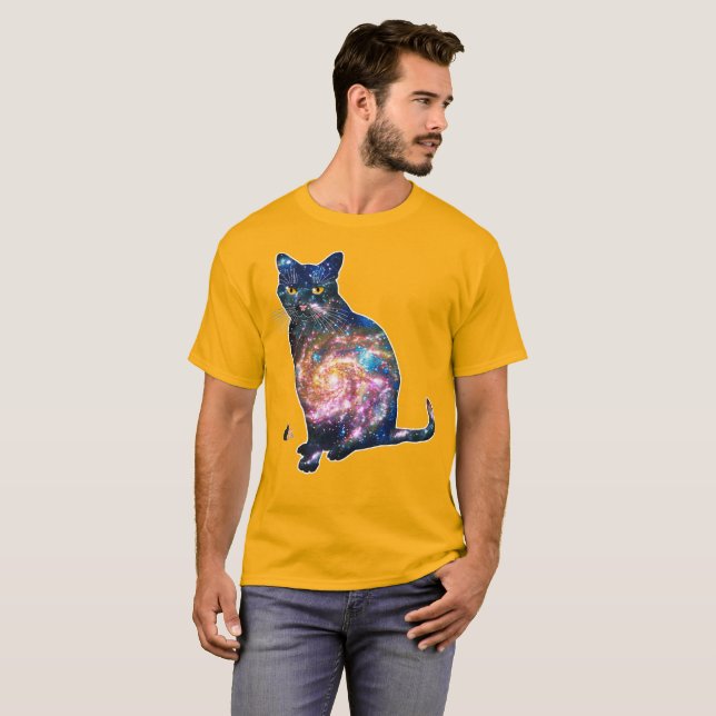 Radiant Space In Cat T-shirt (Front Full)