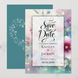 Radiant Sparkling Spring Blooms Wedding Save The Date