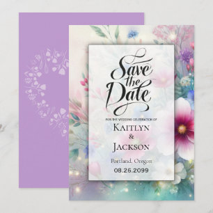 Radiant Sparkling Spring Blooms Wedding Save The Date