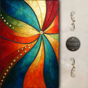 Radiant Spiral Abstract Decoupage Tissue Paper