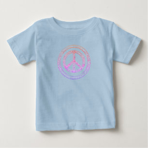 Radiant Spiral: Vivid Round Print Design Baby T-Shirt