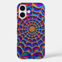 Radiant Spiral Web Abstract