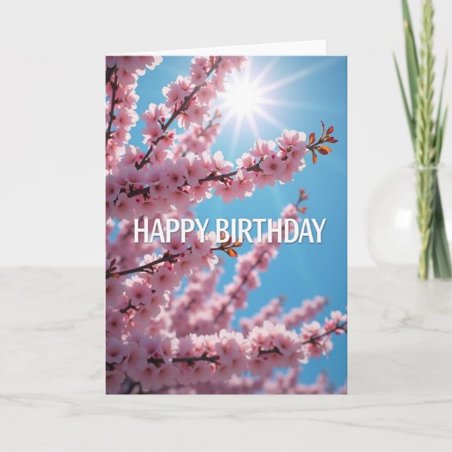 Radiant Spring Birthday Card (Front)