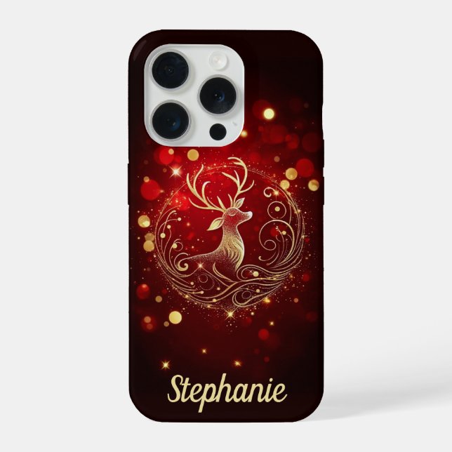 Radiant Stag in Gold iPhone Case (Back)