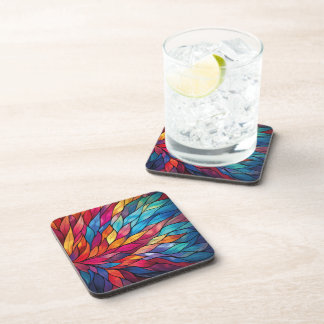 Radiant Stained Glass Bloom Coaster