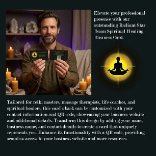 Radiant Star Beam Spiritual Healing Business Card
