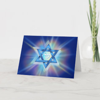 Radiant Star of David Card