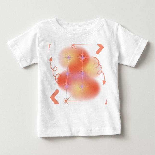 Radiant Starburst Abstract Design Baby T-Shirt (Front)