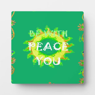 Radiant Sun: Peace Be With You Inspirational Print Plaque