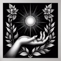 Radiant Sun with Botanical Touch and Feminine