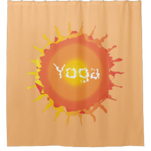 Radiant Sun Yoga Shower Curtain