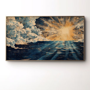 Radiant Sunrise Over The Ocean Poster