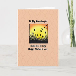 Radiant Sunset Mothers Day Card