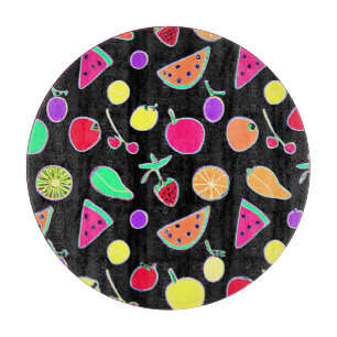 Radiant Tropic Neon Magic Cutting Board