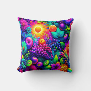 Radiant Tropicana Luminous Summer Pattern Cushion
