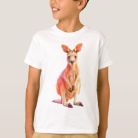 Radiant Watercolor Kangaroo Fine Art Print
