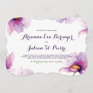 Radiant Watercolor Peonies Invitation