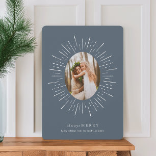 Radiant Wish Holiday Photo Card Slate
