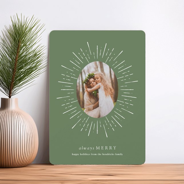 Radiant Wish Holiday Photo Card | Willow (Creator Uploaded)