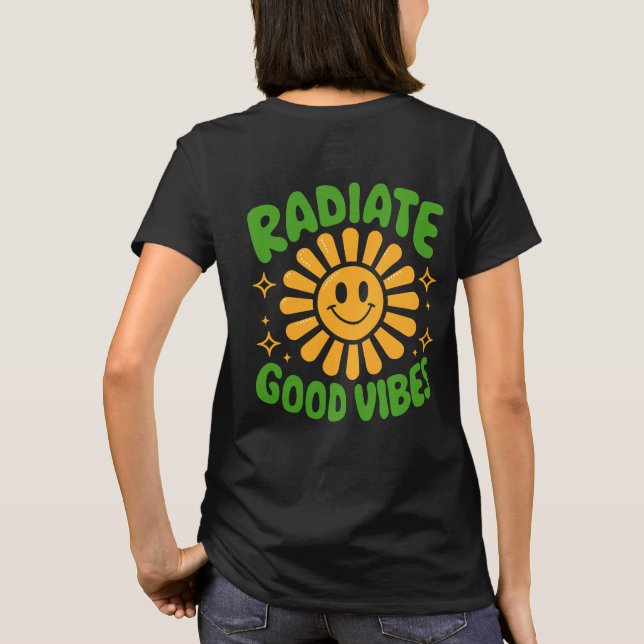 Radiate Good Vibes - Sunshine Smiley T-Shirt (Back)