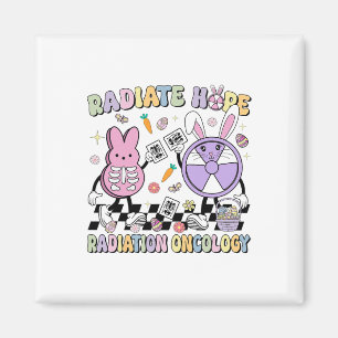 Radiate Hope Radiation Oncology Nurse Bunny Easter Magnet